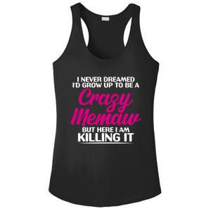 Funny Grandma Mothers Day Tee With Memaw Design Cute Gift Ladies PosiCharge Competitor Racerback Tank