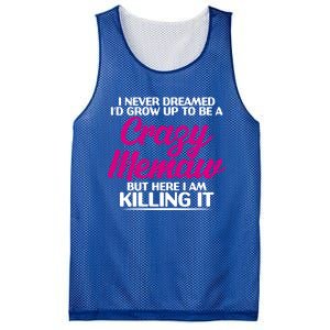 Funny Grandma Mothers Day Tee With Memaw Design Cute Gift Mesh Reversible Basketball Jersey Tank