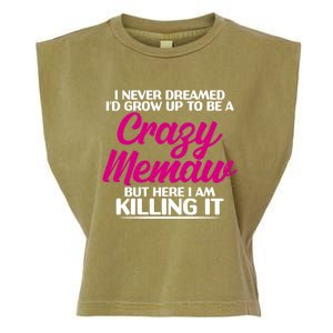 Funny Grandma Mothers Day Tee With Memaw Design Cute Gift Garment-Dyed Women's Muscle Tee