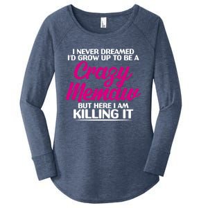 Funny Grandma Mothers Day Tee With Memaw Design Cute Gift Women's Perfect Tri Tunic Long Sleeve Shirt