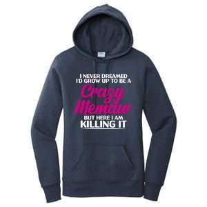 Funny Grandma Mothers Day Tee With Memaw Design Cute Gift Women's Pullover Hoodie