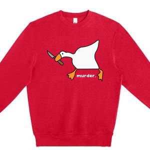 Funny Goose Murder Premium Crewneck Sweatshirt