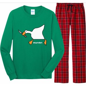 Funny Goose Murder Long Sleeve Pajama Set