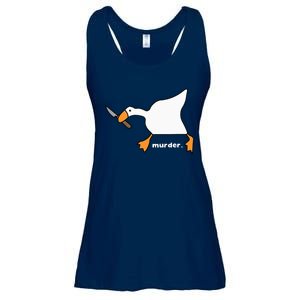 Funny Goose Murder Ladies Essential Flowy Tank