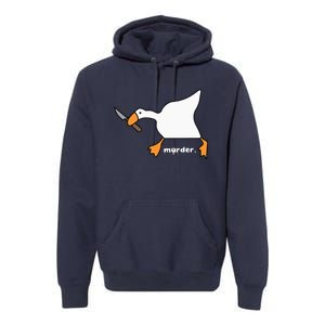 Funny Goose Murder Premium Hoodie