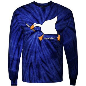 Funny Goose Murder Tie-Dye Long Sleeve Shirt