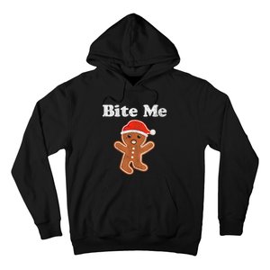 Funny Gingerbread Man Bite Me Christmas Cookie Costume Hoodie