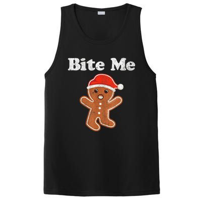 Funny Gingerbread Man Bite Me Christmas Cookie Costume PosiCharge Competitor Tank