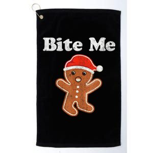 Funny Gingerbread Man Bite Me Christmas Cookie Costume Platinum Collection Golf Towel