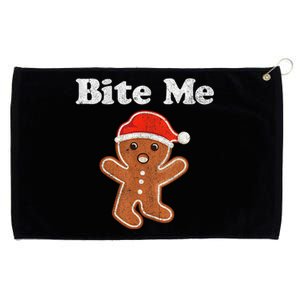 Funny Gingerbread Man Bite Me Christmas Cookie Costume Grommeted Golf Towel