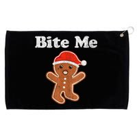 Funny Gingerbread Man Bite Me Christmas Cookie Costume Grommeted Golf Towel