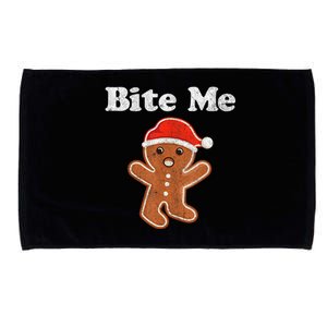 Funny Gingerbread Man Bite Me Christmas Cookie Costume Microfiber Hand Towel