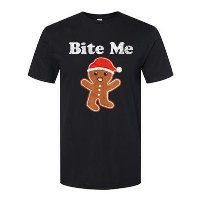 Funny Gingerbread Man Bite Me Christmas Cookie Costume Softstyle CVC T-Shirt