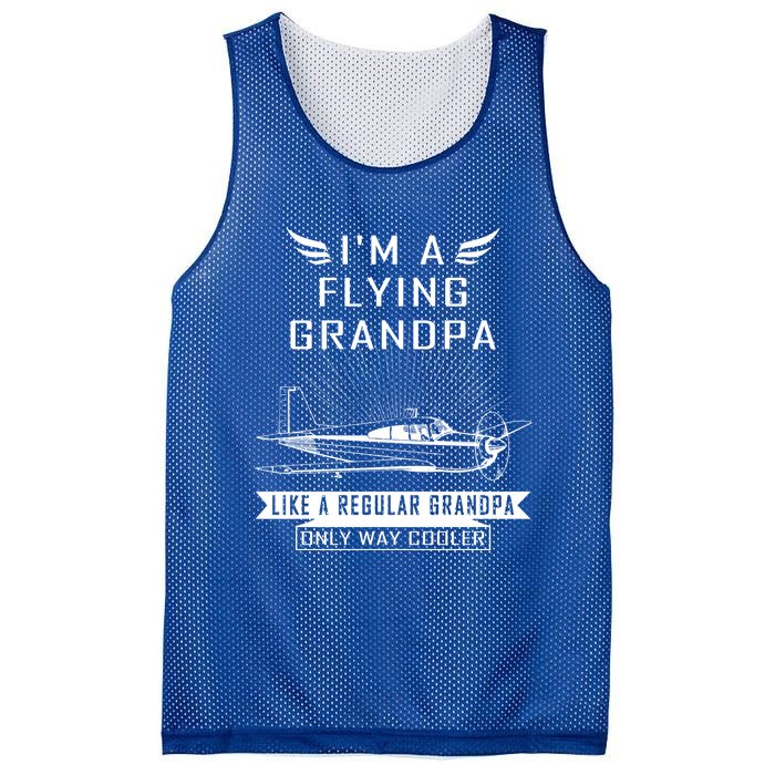 Flying Grandpa Meaningful Gift Pilot Gift Pilot Humor Tee Gift Mesh Reversible Basketball Jersey Tank