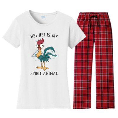 Funy Gift Moana Hei Hei Is My Spirit Animal Portrait Women's Flannel Pajama Set