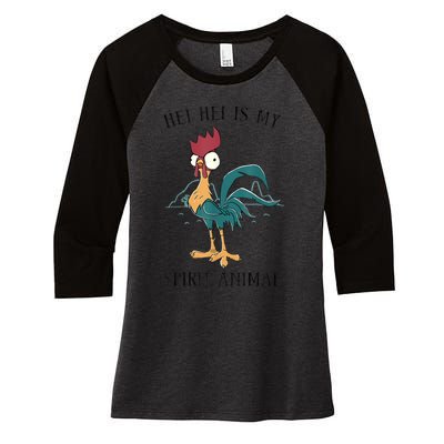 Funy Gift Moana Hei Hei Is My Spirit Animal Portrait Women's Tri-Blend 3/4-Sleeve Raglan Shirt