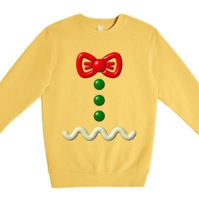 Funny Gingerbread Man Costume Halloween Gift Premium Crewneck Sweatshirt