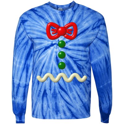 Funny Gingerbread Man Costume Halloween Gift Tie-Dye Long Sleeve Shirt