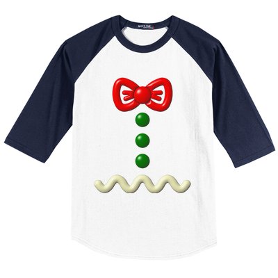 Funny Gingerbread Man Costume Halloween Gift Baseball Sleeve Shirt