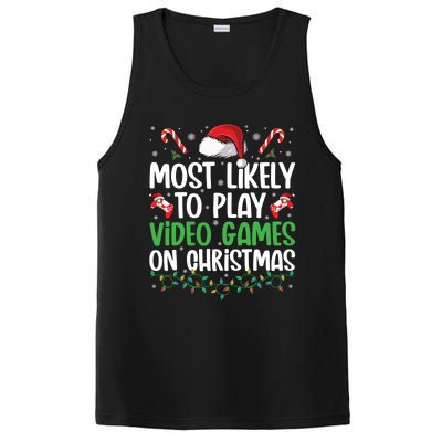 Funny Gamer Most Likely To Play Video Games On Christmas Cute Gift PosiCharge Competitor Tank