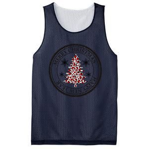 Funny Gift Merry Christmas Snowflake & Leopard Print Christmas Tree Mesh Reversible Basketball Jersey Tank