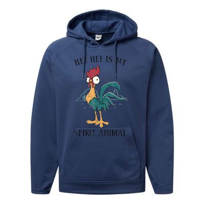 Funy Gift Moana Hei Hei Is My Spirit Animal Portrait Performance Fleece Hoodie