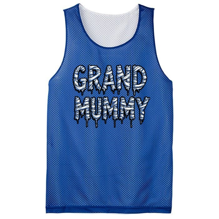 Funny Grand Mummy Matching Couple Halloween Family Costume Gift Mesh Reversible Basketball Jersey Tank