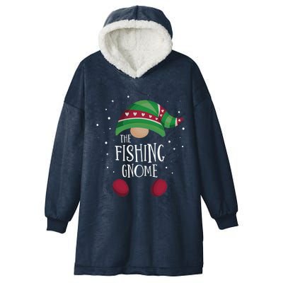 Fishing Gnome Matching Christmas Pjs Family Pajamas Fishing Gift Hooded Wearable Blanket