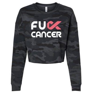 Fuckcute Giftcancer Meaningful Gift Cute Gift Fuckcute Giftbreast Cancer Awarene Cropped Pullover Crew