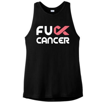 Fuckcute Giftcancer Meaningful Gift Cute Gift Fuckcute Giftbreast Cancer Awarene Ladies PosiCharge Tri-Blend Wicking Tank