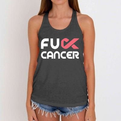 Fuckcute Giftcancer Meaningful Gift Cute Gift Fuckcute Giftbreast Cancer Awarene Women's Knotted Racerback Tank