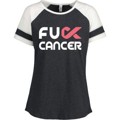 Fuckcute Giftcancer Meaningful Gift Cute Gift Fuckcute Giftbreast Cancer Awarene Enza Ladies Jersey Colorblock Tee