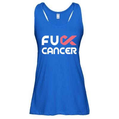 Fuckcute Giftcancer Meaningful Gift Cute Gift Fuckcute Giftbreast Cancer Awarene Ladies Essential Flowy Tank