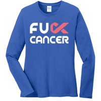 Fuckcute Giftcancer Meaningful Gift Cute Gift Fuckcute Giftbreast Cancer Awarene Ladies Long Sleeve Shirt