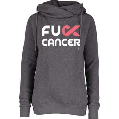 Fuckcute Giftcancer Meaningful Gift Cute Gift Fuckcute Giftbreast Cancer Awarene Womens Funnel Neck Pullover Hood