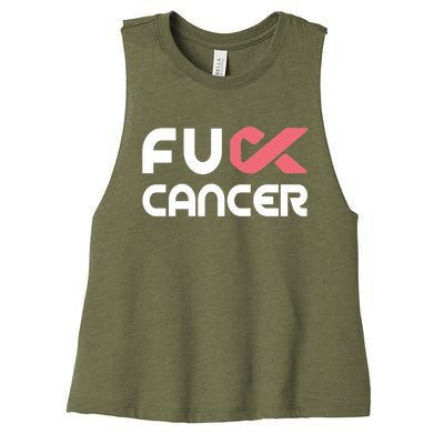 Fuckcute Giftcancer Meaningful Gift Cute Gift Fuckcute Giftbreast Cancer Awarene Women's Racerback Cropped Tank