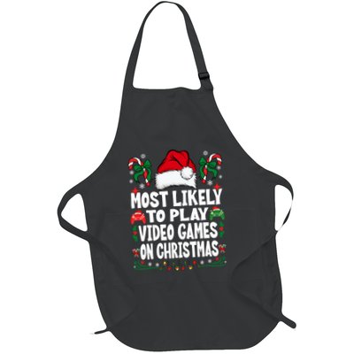 Funny Gamer Most Likely To Play Video Games On Christmas Apron