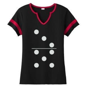 Funny Group Matching Halloween Costume Domino Dominoes 35 Ladies Halftime Notch Neck Tee