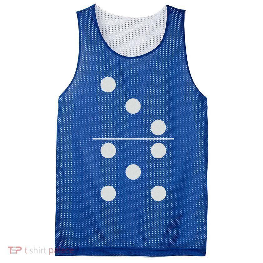Funny Group Matching Halloween Costume Domino Dominoes 35 Mesh Reversible Basketball Jersey Tank