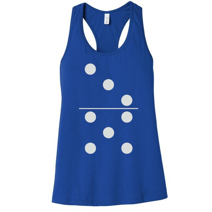 Funny Group Matching Halloween Costume Domino Dominoes 35 Women's Racerback Tank