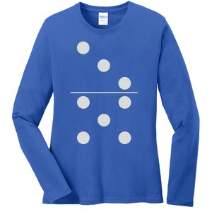 Funny Group Matching Halloween Costume Domino Dominoes 35 Ladies Long Sleeve Shirt