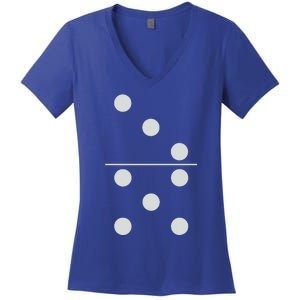 Funny Group Matching Halloween Costume Domino Dominoes 35 Women's V-Neck T-Shirt