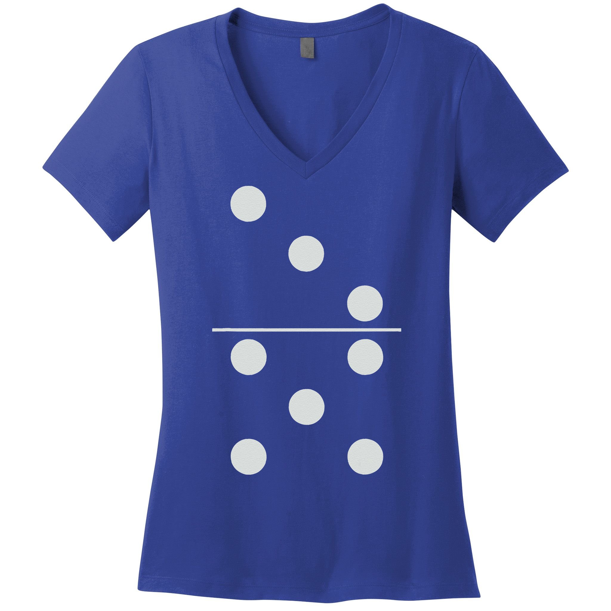 Funny Group Matching Halloween Costume Domino Dominoes 35 Women's V-Neck T-Shirt