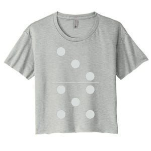 Funny Group Matching Halloween Costume Domino Dominoes 35 Women's Crop Top Tee