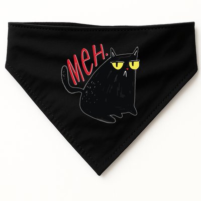 Funny Grumpy Meh Cat USA-Made Doggie Bandana