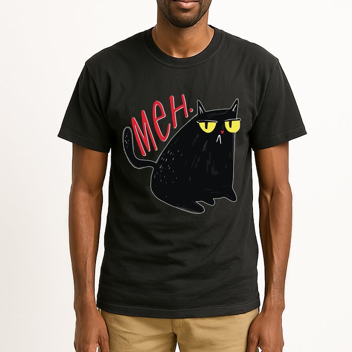 Funny Grumpy Meh Cat Tall T-Shirt