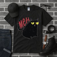Funny Grumpy Meh Cat Tall T-Shirt