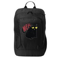 Funny Grumpy Meh Cat City Backpack