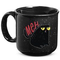 Funny Grumpy Meh Cat 15oz Campfire Ceramic Mug