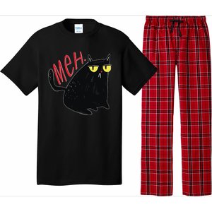 Funny Grumpy Meh Cat Pajama Set